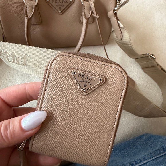 RARE Prada Saffiano leather top-handle bag cameo beige - Picture 9 of 13